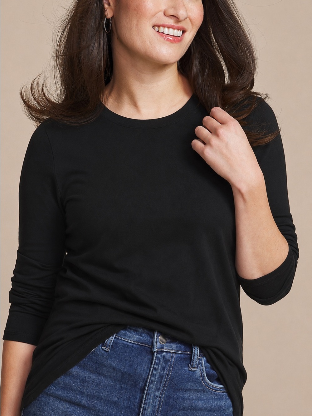 Maurices Long Sleeve Crewneck Top